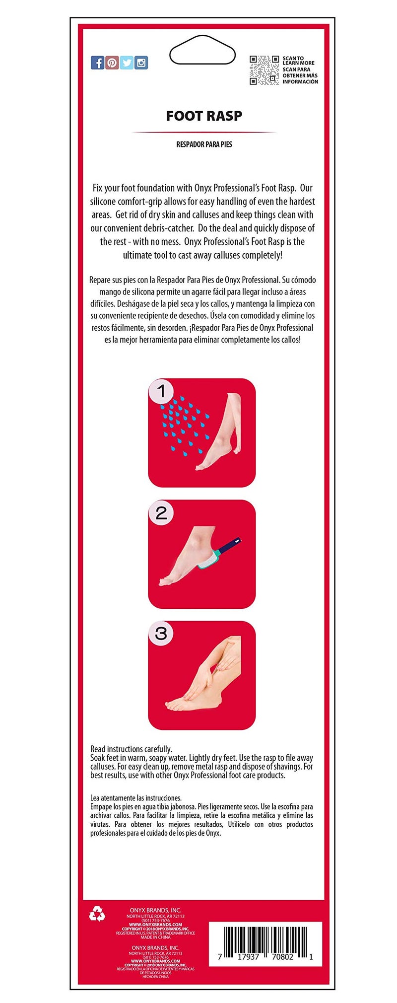 Onyx Professional Foot Rasp  Callus Remover for Feet - Stainless Steel Foot Scrubber Dead Skin Remover  No Mess Lightweight Callus Shaver for Feet with Debris Catcher - Image 5